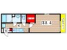 リブリ・ブルージュ 1Kの間取り