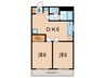 つるコーポ 2DKの間取り
