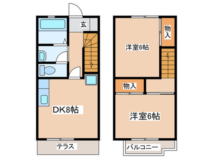 間取図 テラスいざわＡ