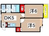 グレ－ス鎌倉A棟 2DKの間取り
