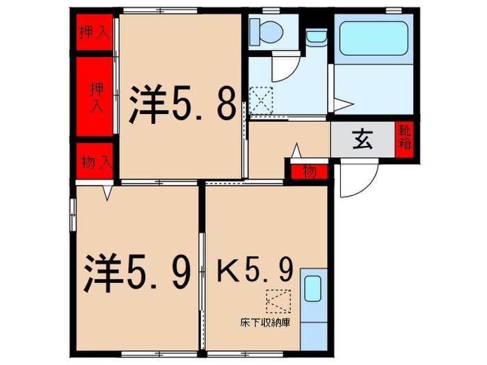 間取り図 ツインハイツB棟