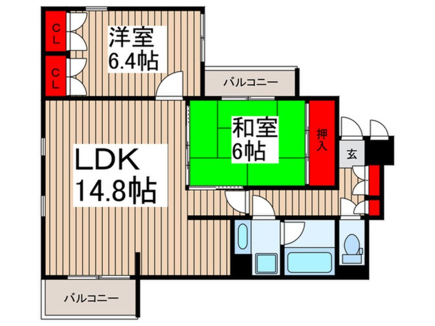 間取図 メイフェア－ヒルズ(105)