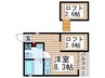 エディフィス 1Rの間取り