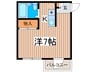 メゾンソレイユ 1Kの間取り