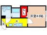 Glanz王子神谷 1Kの間取り