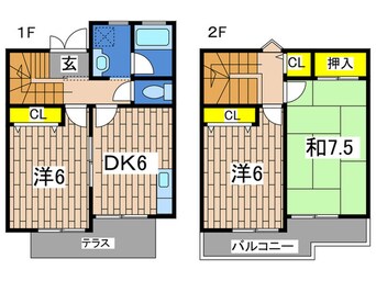 間取図 石井ﾃﾗｽﾊｳｽ2