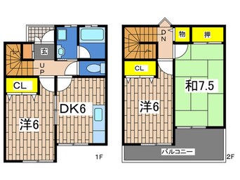 間取図 石井ﾃﾗｽﾊｳｽ2