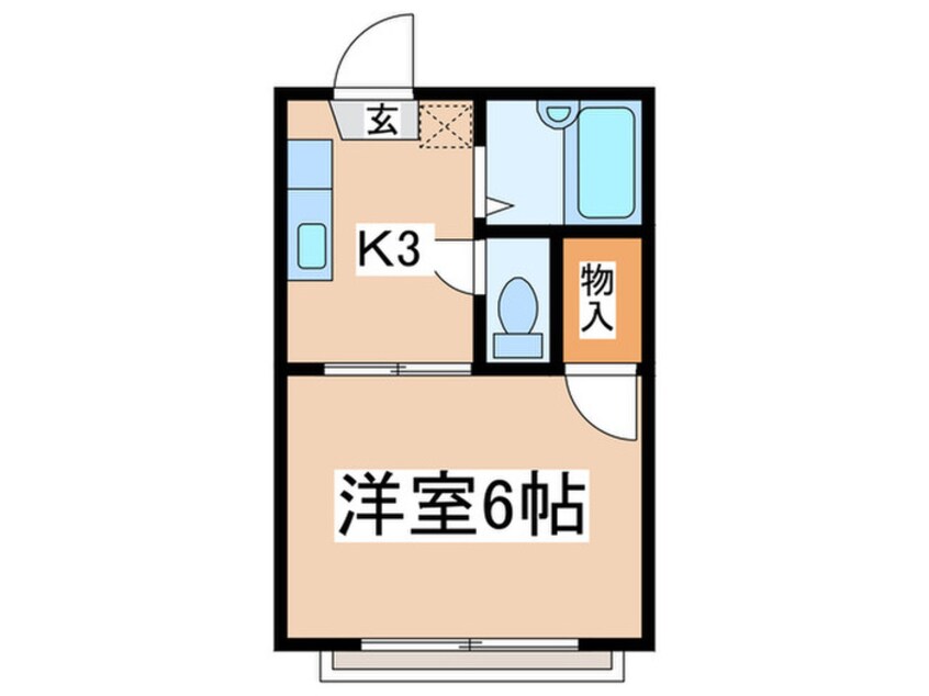 間取図 アム－ル玉川学園Ｂ