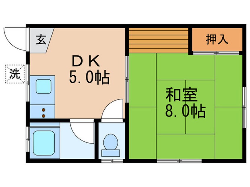 間取図 上町コ－ポ