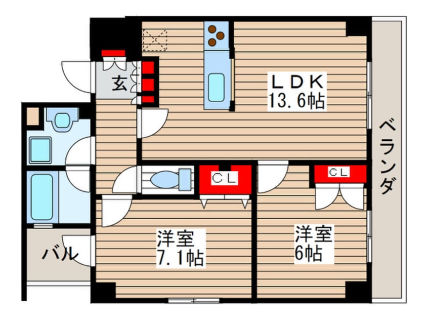 間取図 パ－クアクシス押上