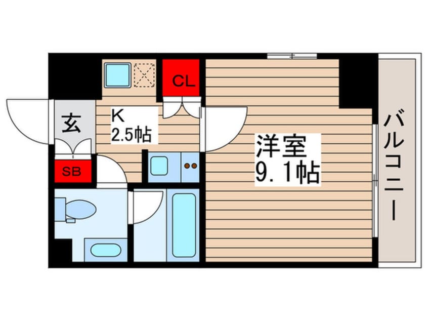 間取図 パ－クアクシス押上