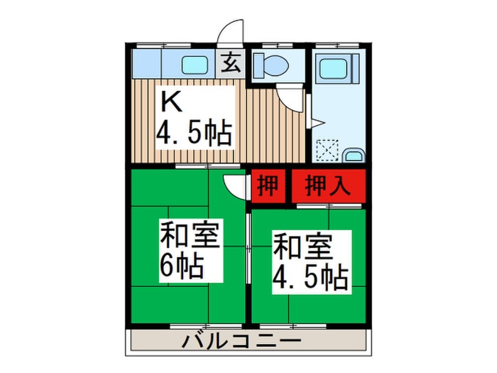 間取り図 堀代ハイツＡ棟