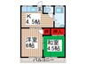 堀代ハイツＡ棟 2Kの間取り