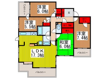 間取図 コートハウス北浦和（４０２）