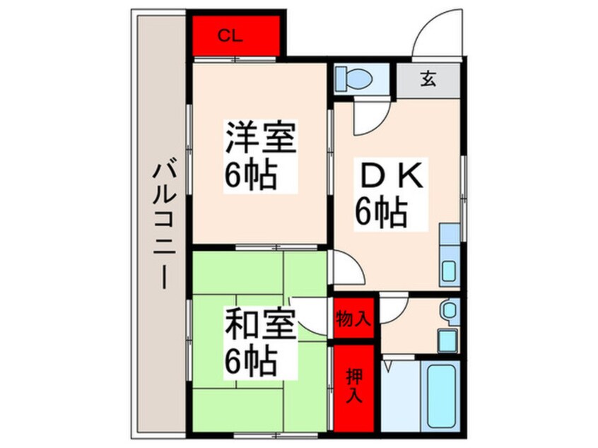 間取図 グリーンハイム西篠崎A棟