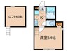 パークヒルズ三ツ沢 1Kの間取り