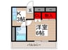 芝マナ―ハウス 1Kの間取り