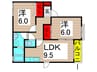 シャローム 2LDKの間取り