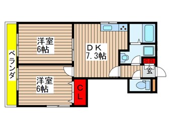 間取図 ﾒｿﾞﾝ・ｸﾞﾗﾝﾃﾞｨ-ﾙ