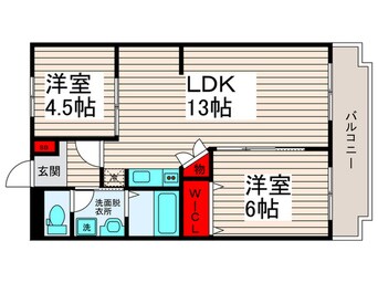 間取図 ｴｽﾎﾟﾜｰﾙ紫海