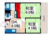 グレイシイハイツ 2DKの間取り