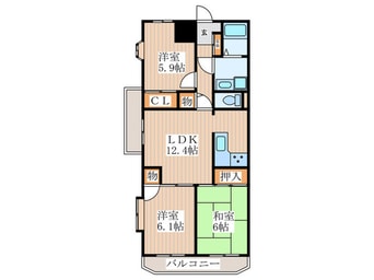 間取図 ヴェルヌーブ