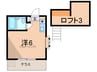 ステ－ジ境南Ｂ 1Rの間取り