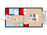 仲町レヂデンス 1Kの間取り
