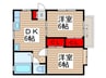 ドリ－ムコ－ポ 2DKの間取り