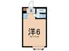 キタハイム 1Rの間取り