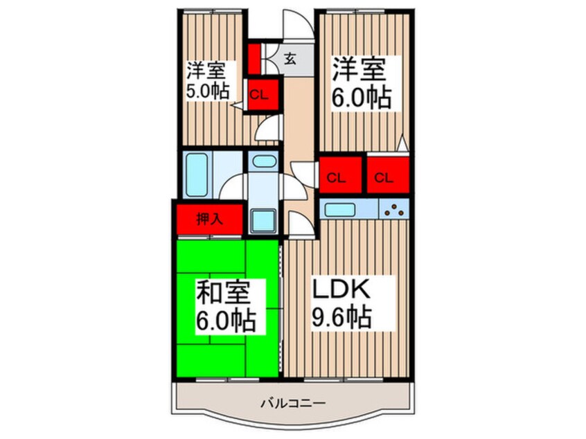 間取図 東川口ガーデンプラザ参番館