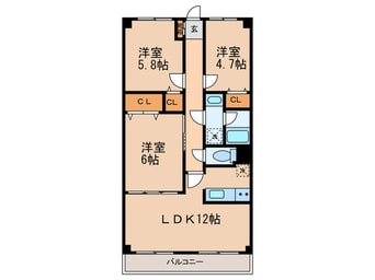 間取図 パルティール茂呂