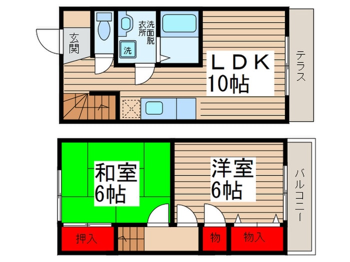 間取り図 フリ－デン松戸