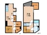 BLANCCOURT方南町 1DKの間取り