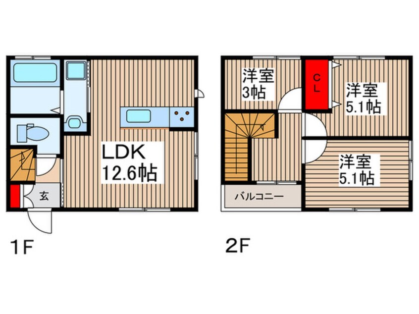 間取図 ヴィレッジマウンテンＢ