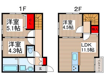 間取図 ヴィレッジマウンテンＢ