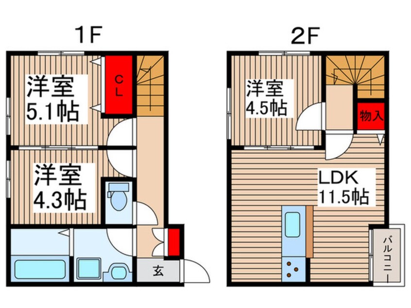 間取図 ヴィレッジマウンテンＢ