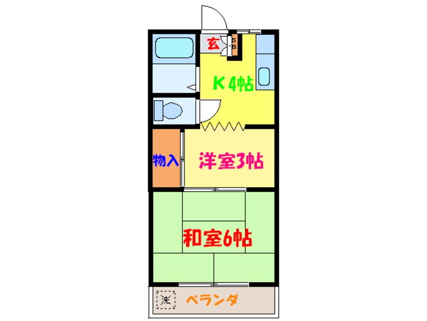 間取図 昌栄コ－ポ