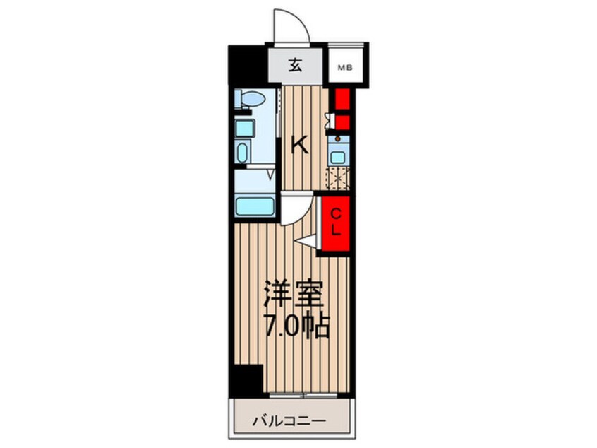 間取図 ﾌﾟﾚｰﾙ･ﾄﾞｩｰｸ門前仲町Ⅲ（808）