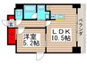 アルマース弐番館 1LDKの間取り