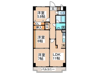 間取図 グランドヒル高橋