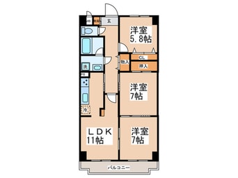 間取図 グランドヒル高橋