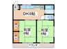 コーポ新倉 2DKの間取り