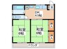 コーポ新倉 2DKの間取り