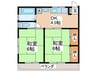 コーポ新倉 2DKの間取り