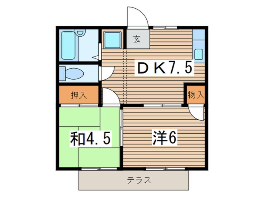 間取図 ベーサイドハイツ Ｂ