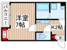 仮）ｼﾞｰﾒｿﾞﾝ狭山富士見ﾘｭﾐｴｰﾙ 1Kの間取り