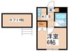 パークハイム 1Kの間取り