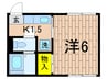 ひるとっぷ 1Kの間取り