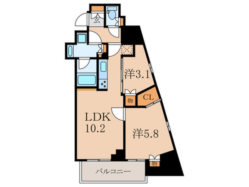 間取図 ﾊﾟｰｸｱｸｼｽ池袋ﾊﾟｰｸﾌﾛﾝﾄ